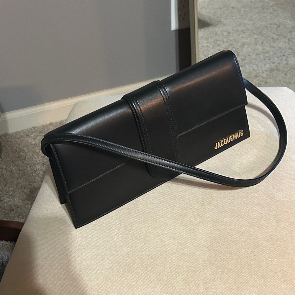 Jacquemus Black Leather Clutch